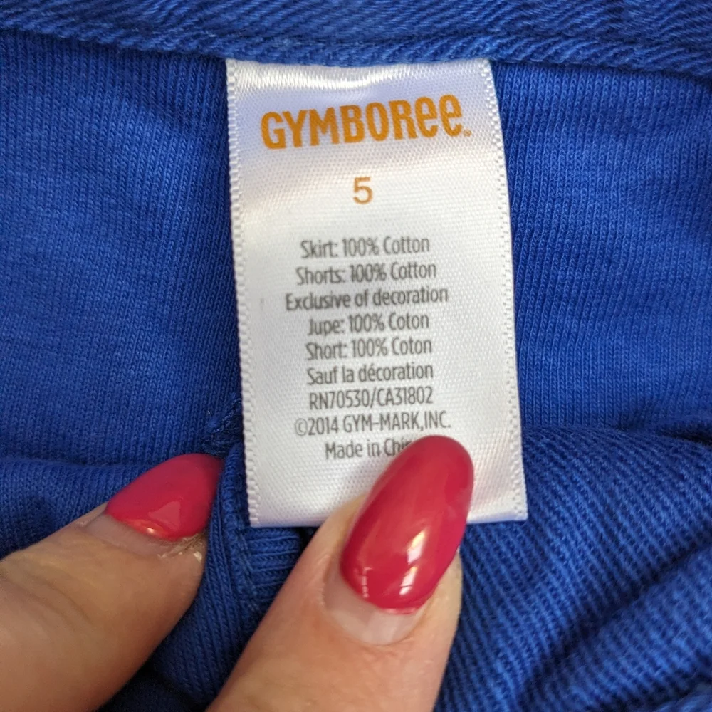 NWT Gymboree Royal Blue Nautical Denim Skort Girls Size 5